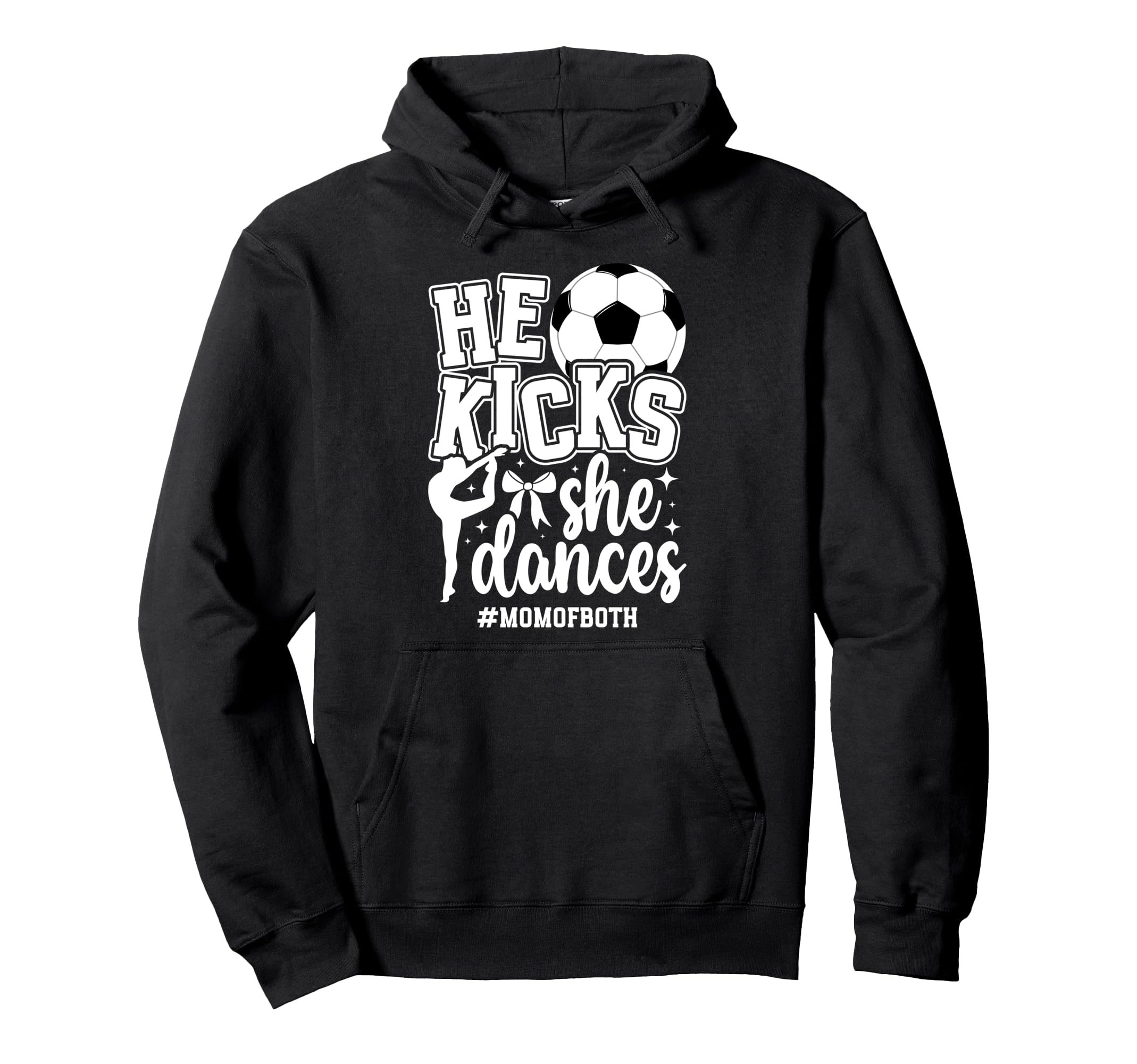 Mom Both Soccer And Dance Mom Dancing Hoodie - Graphic Print for Adults