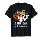 Game Day Vibes Funny Baseball Soccer T-Shirt - Novelty Apparel Men Women