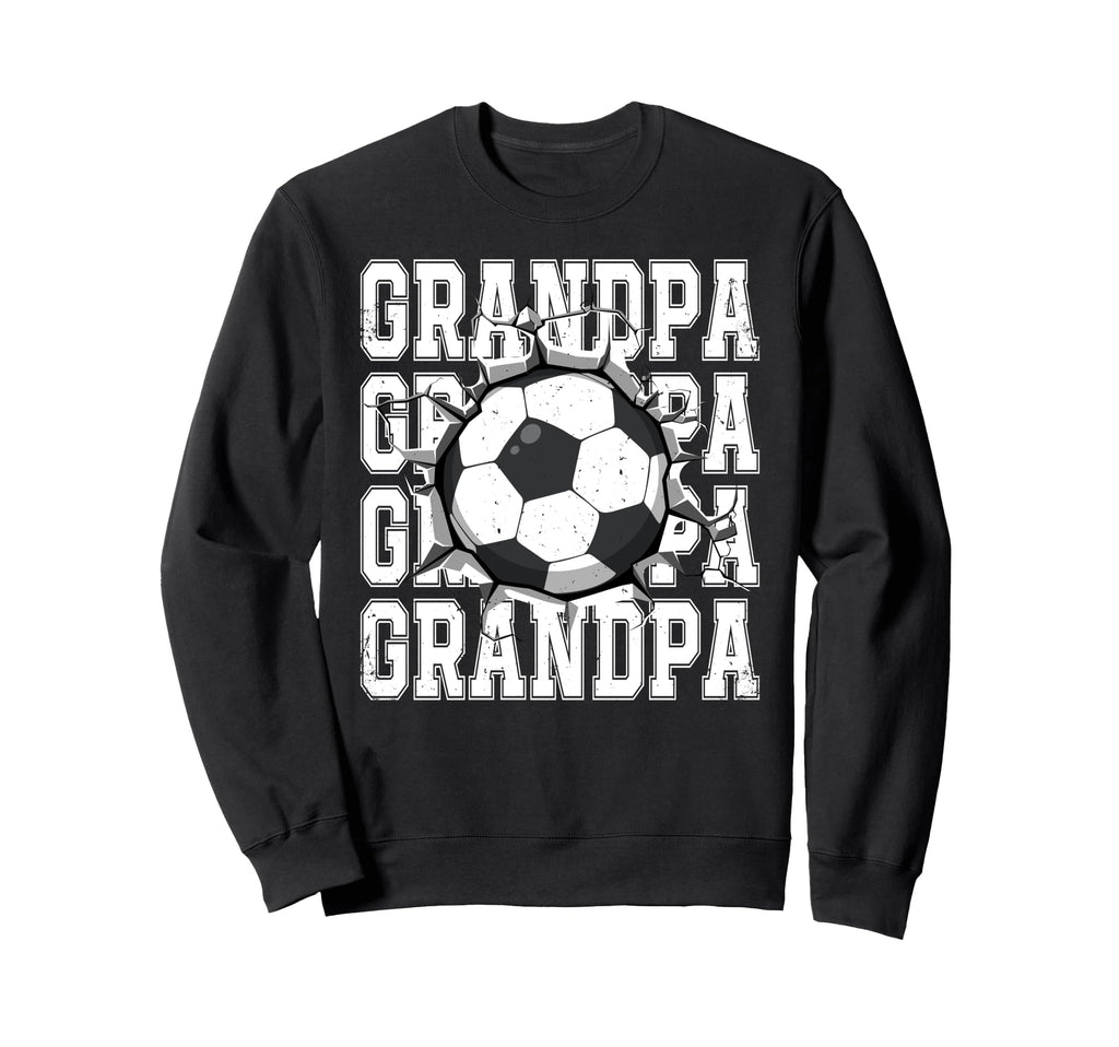 Soccer Grandpa Cracked Wall Sweatshirt - Fun Novelty Design Men Women