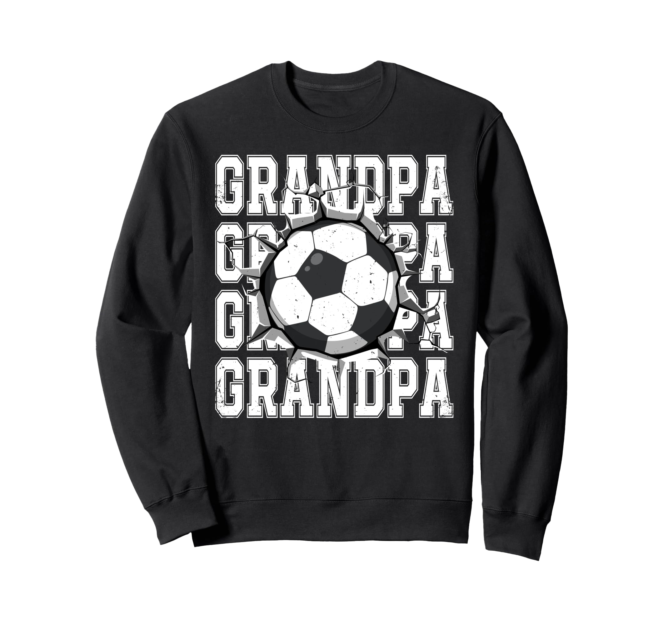 Soccer Grandpa Cracked Wall Sweatshirt - Fun Novelty Design Men Women