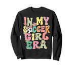 My Soccer Era Groovy Soccer Soccer Sweatshirt - Graphic Print Men Women
