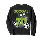 70Th Birthday Soccer Theme 70Year Sweatshirt - Unique Graphic Men Women