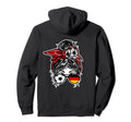 Messy Bun Hair German Soccer Germany Hoodie - Streetwear Style for Adults