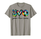 Peace Love Soccer Player Tie Dye Soccer T-Shirt - Graphic Print Men Women