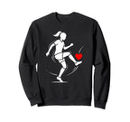 Soccer Valentines Day Heart Love Sweatshirt - Aesthetic Graphic Unisex