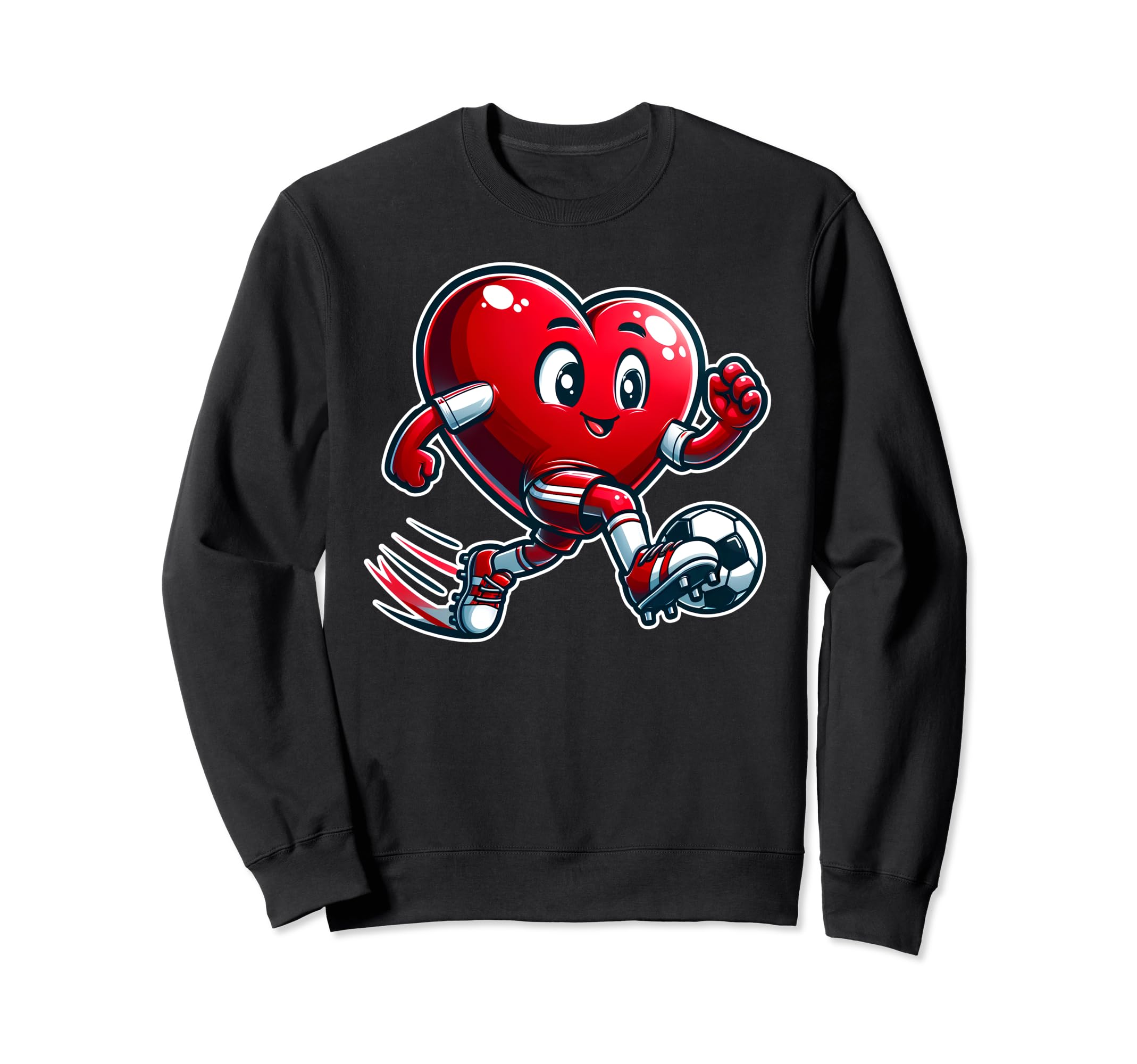 Valentines Day Soccer Player Sweatshirt - Aesthetic Graphic Men Women