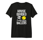 Mens House Divided I Only Raise T-Shirt - Minimalist Print for Adults
