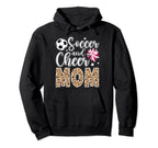 Soccer And Cheer Mom Leopard Hoodie - Casual Everyday Wear for Adults