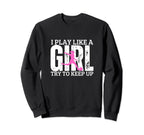 Soccer Player I Play Like Funny Sweatshirt - Custom Art Print for Adults