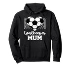 Football Goalkeeper Mum Heart Funny Hoodie - Aesthetic Graphic Unisex
