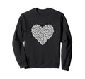 Soccer Ball Heart Shape Love Sweatshirt - Trendy Graphic for Adults