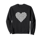 Soccer Ball Heart Shape Love Sweatshirt - Trendy Graphic for Adults