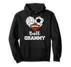 Ball Grammy Heart Funny Volleyball Hoodie - Unique Graphic for Adults