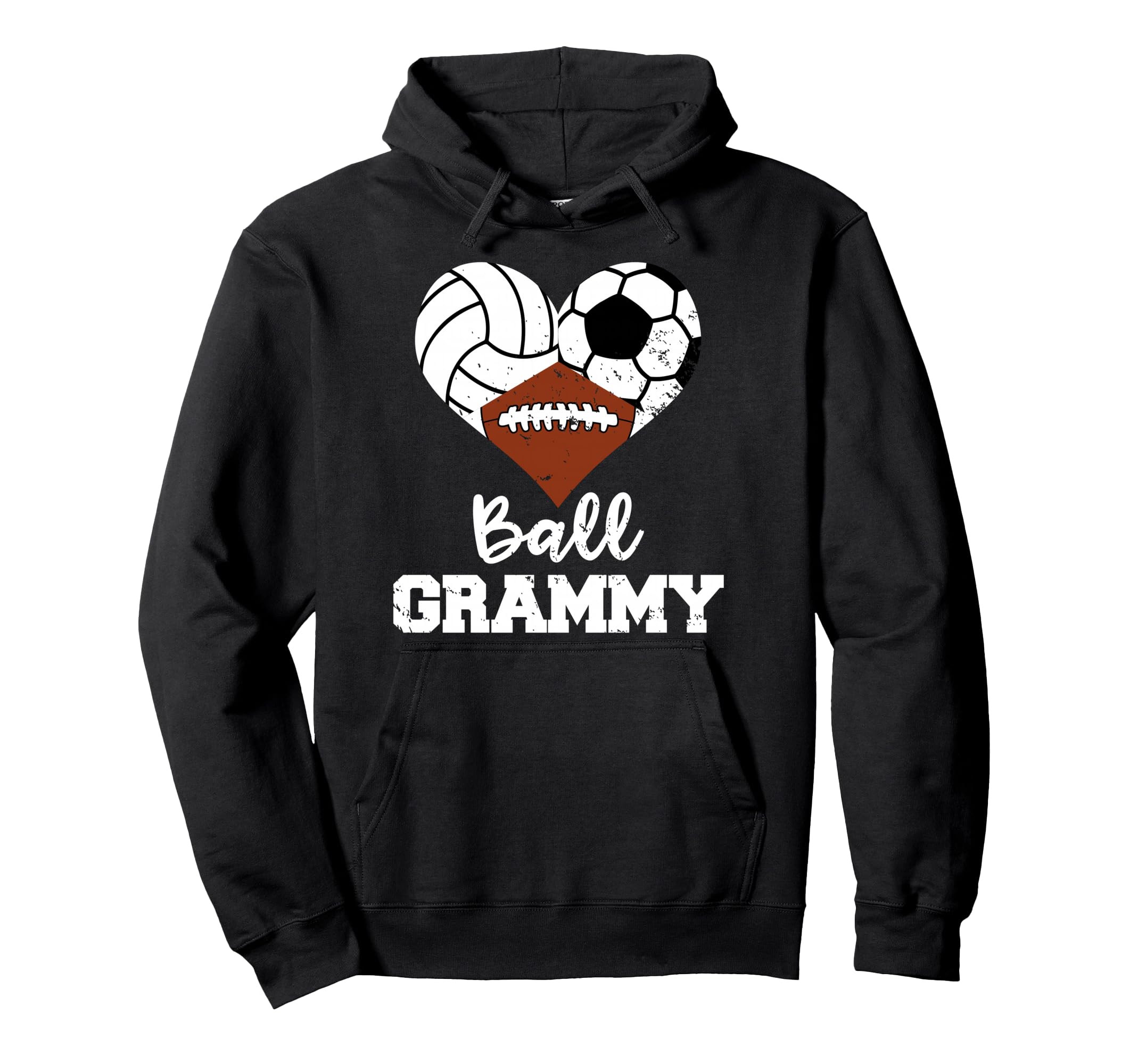 Ball Grammy Heart Funny Volleyball Hoodie - Unique Graphic for Adults