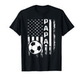 Soccer Papa American Flag T-Shirt - Streetwear Style for Adults