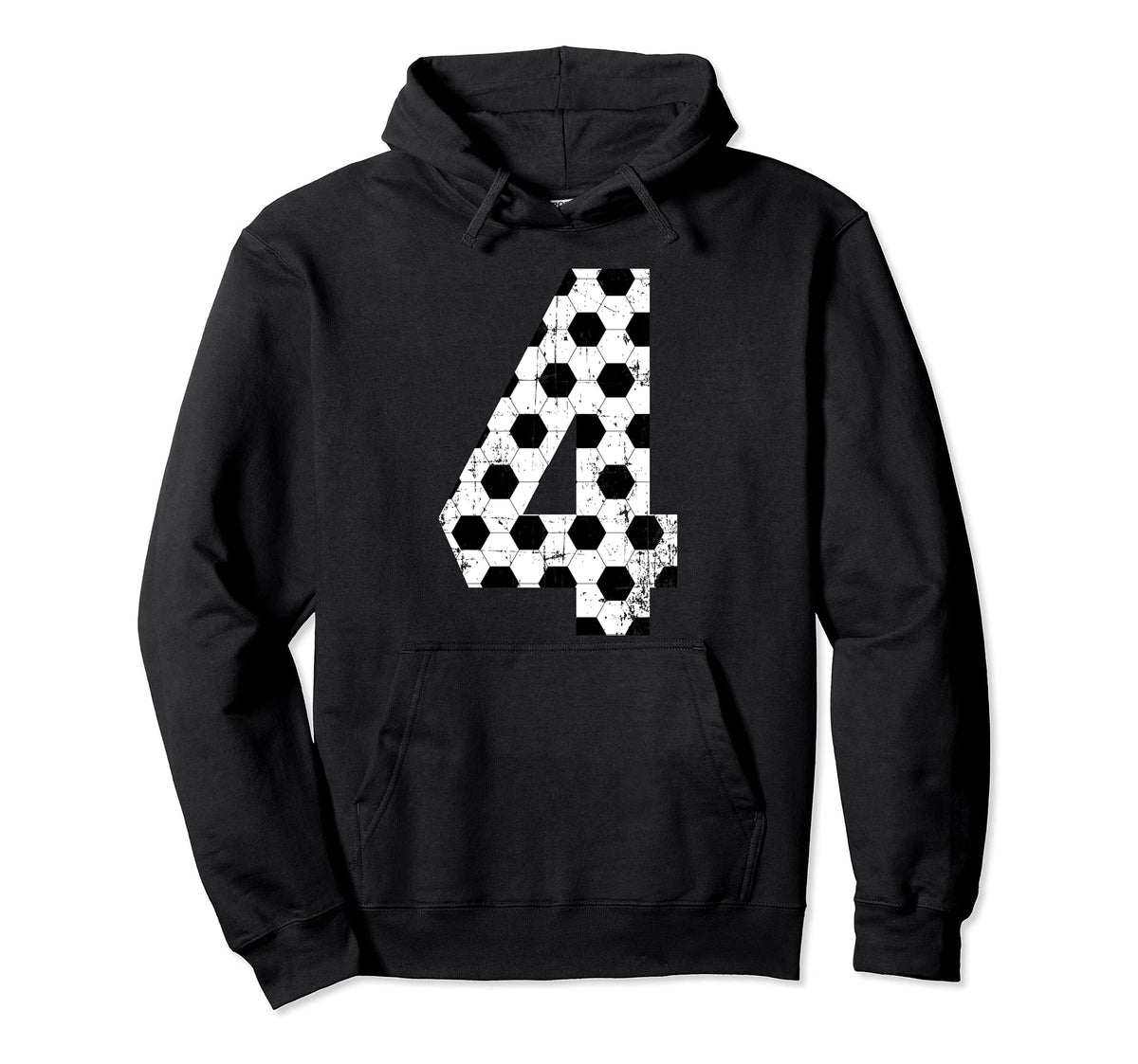 Soccer 4 Jersey Number Hoodie - Minimalist Print Men Women