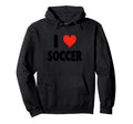 I Love Soccer Heart Soccer Futbol Hoodie - Aesthetic Graphic Men Women