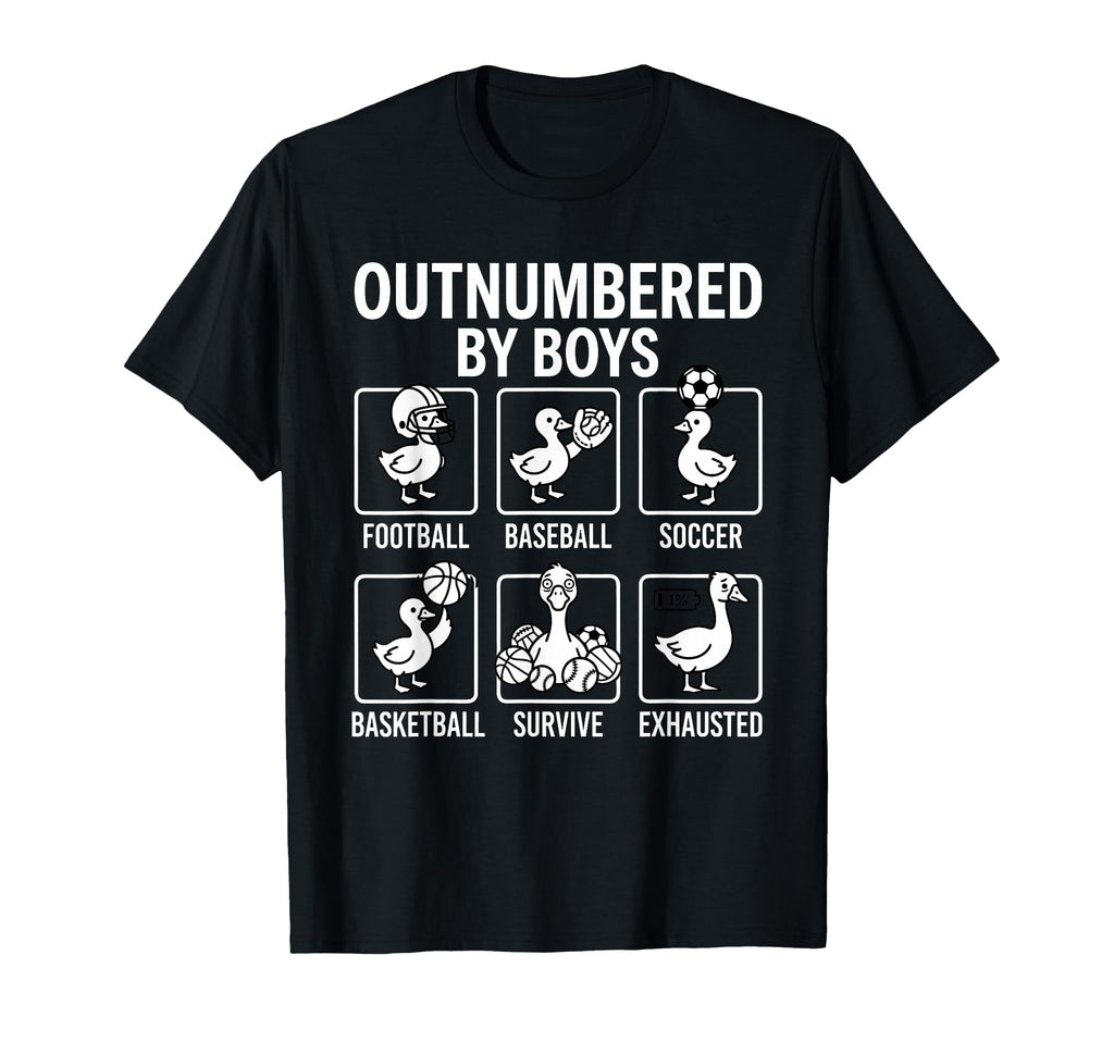 Outnumbered Ducklings Football Soccer T-Shirt - Trendy Graphic Unisex