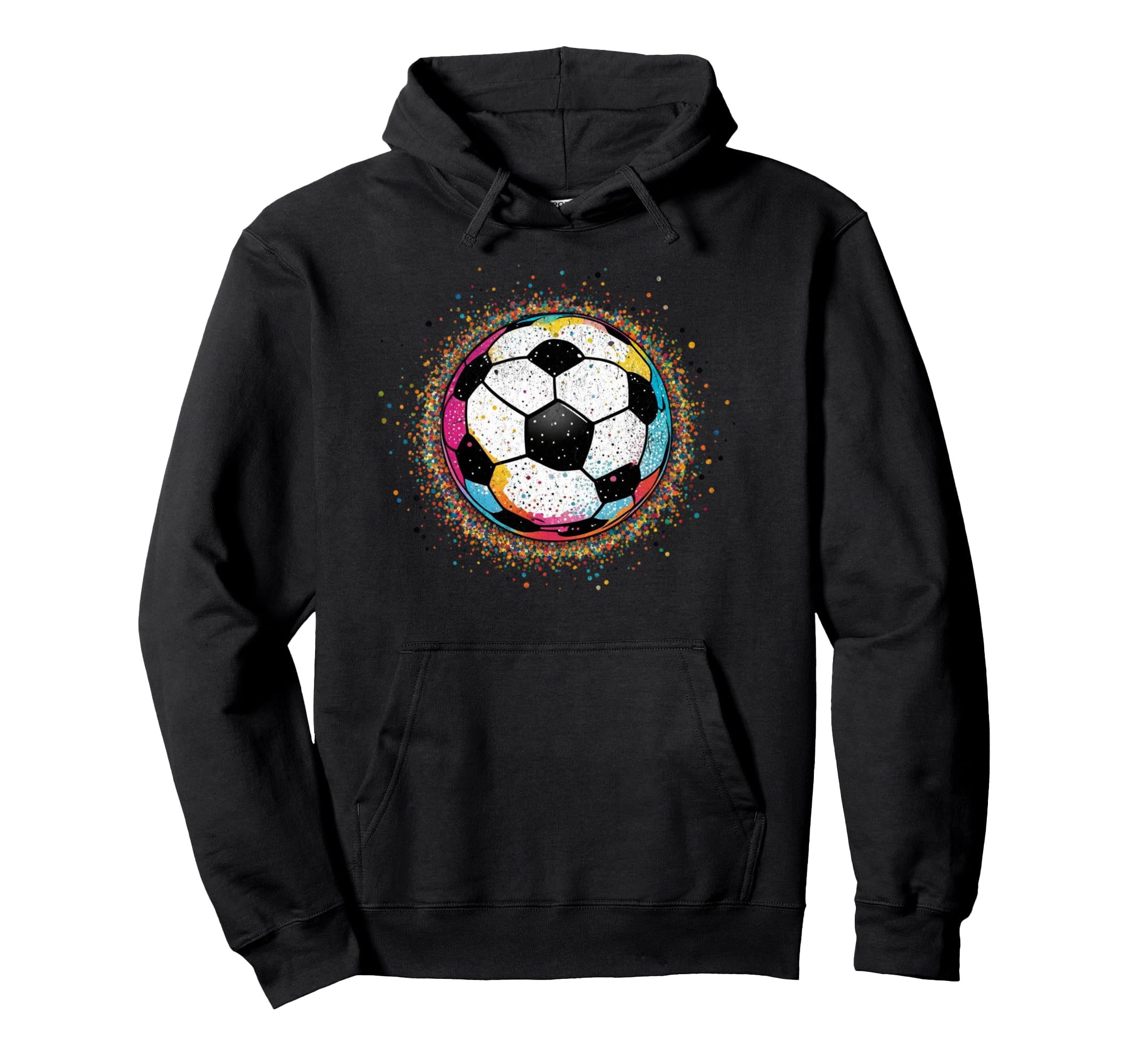 Colorful Soccer Ball Fan Soccer Mom Hoodie - Streetwear Style for Adults