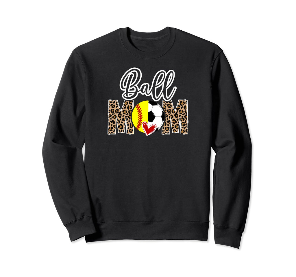 Ball Mom Soccer Softball Mom Sweatshirt - Aesthetic Graphic Unisex