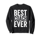 Best Coach Ever Gift Soccer Football Sweatshirt - Minimalist Print Unisex