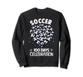 100 Days School Soccer Heart Sweatshirt - Fun Novelty Design for Adults