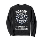 100 Days School Soccer Heart Sweatshirt - Fun Novelty Design for Adults