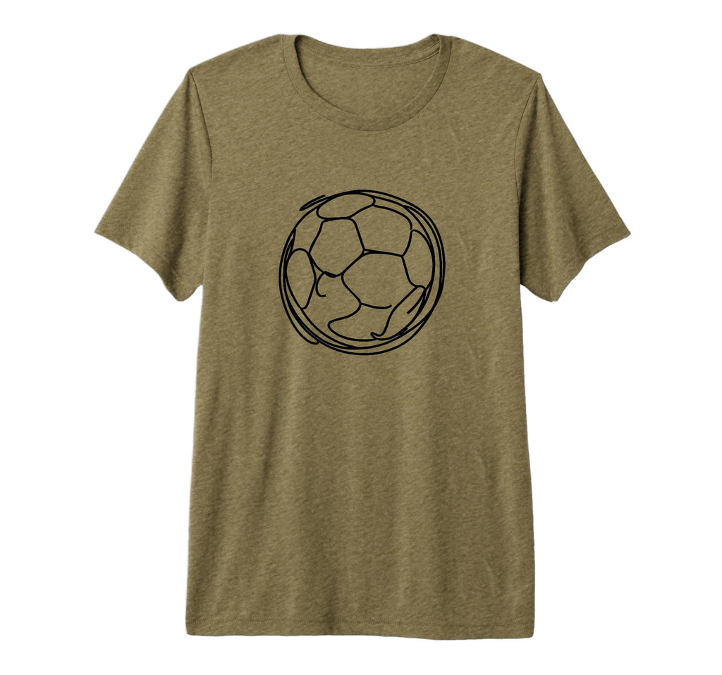 Soccer Ball Goal Keeper Tri Blend T-Shirt - Minimalist Print Men Women