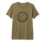 Soccer Ball Goal Keeper Tri Blend T-Shirt - Minimalist Print Men Women