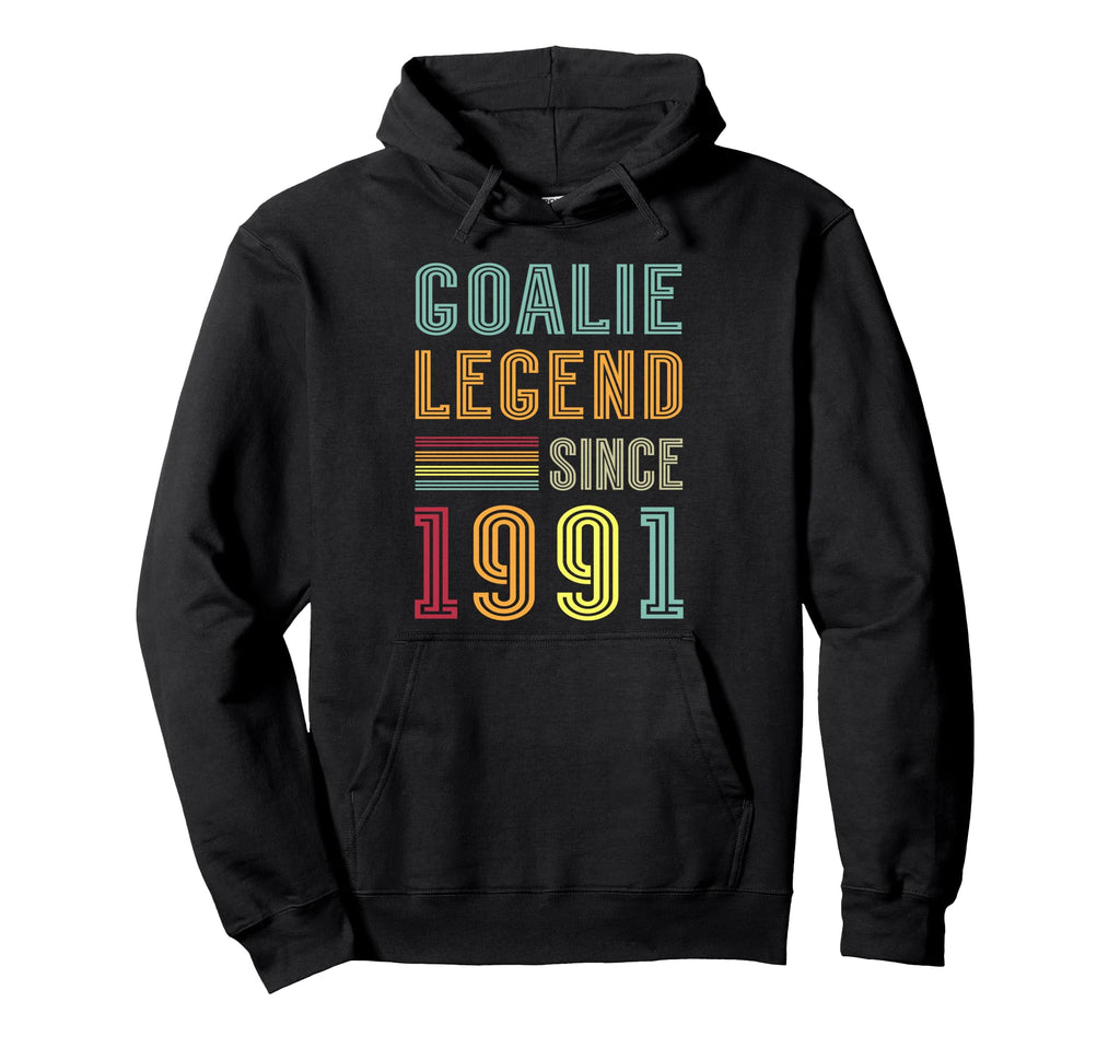 Goalkeeper Legend 1991 Sports Goal Hoodie - Fun Novelty Design for Adults