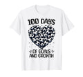 100 Days School Soccer Heart Love T-Shirt - Casual Everyday Wear Men Women