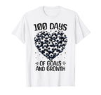 100 Days School Soccer Heart Love T-Shirt - Casual Everyday Wear Men Women
