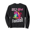 Just Who Loves Football Player Sweatshirt - Fun Novelty Design for Adults