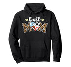 Ball Mom Leopard Soccer Football Hoodie - Unique Graphic for Adults