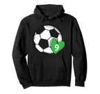 Funny Soccer Ball Number 9 Soccer Hoodie - Graphic Print Men Women