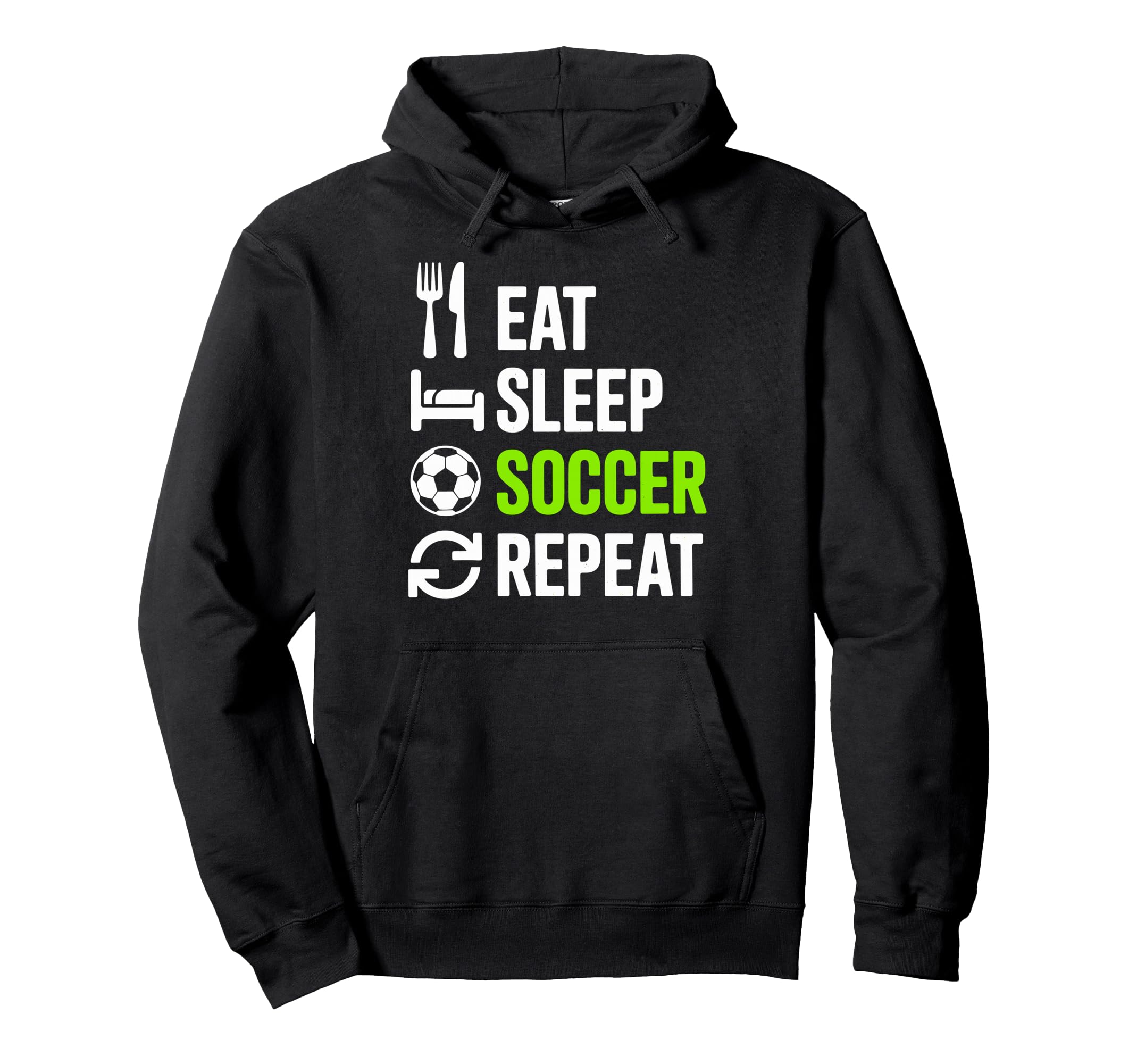 Eat Sleep Soccer Repet Goalie Player Hoodie - Novelty Apparel Men Women