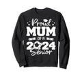 Proud Mum 2024 Senior Funny Soccer Sweatshirt - Novelty Apparel for Adults
