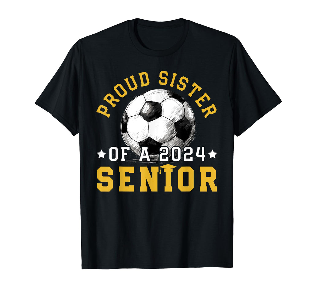 Class 2024 Sister Soccer Senior 2024 T-Shirt - Minimalist Print Men Women