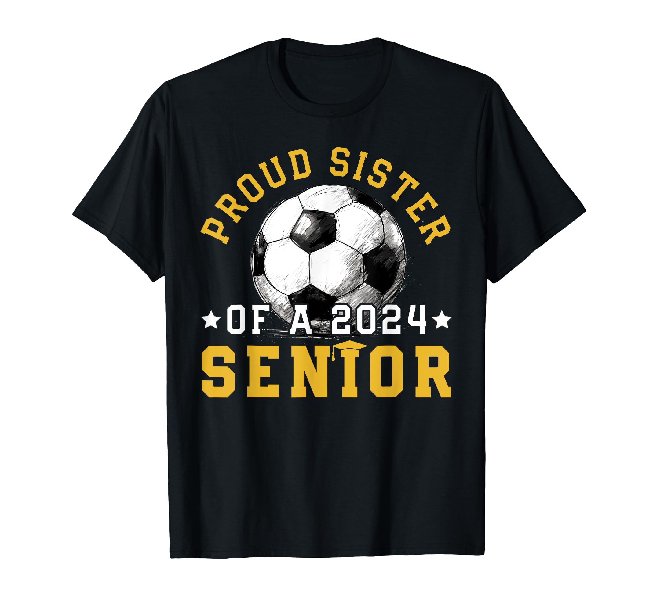 Class 2024 Sister Soccer Senior 2024 T-Shirt - Minimalist Print Men Women