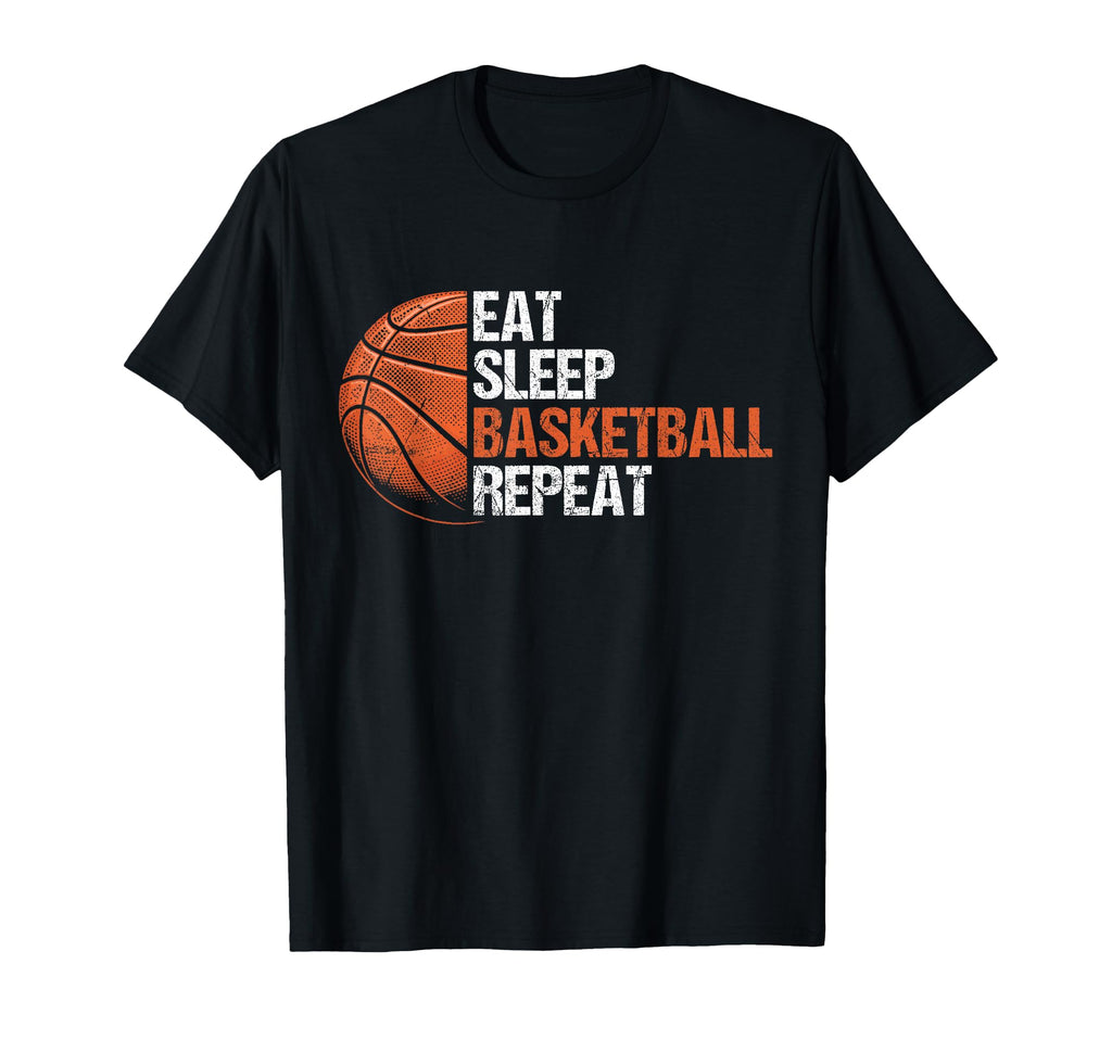 Eat Sleep Basketball Repeat Funny T-Shirt - Streetwear Style Unisex