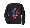 Soccer Colorful Player Goal Team Sweatshirt - Unique Graphic for Adults