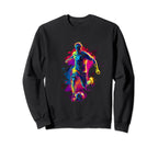 Soccer Colorful Player Goal Team Sweatshirt - Unique Graphic for Adults