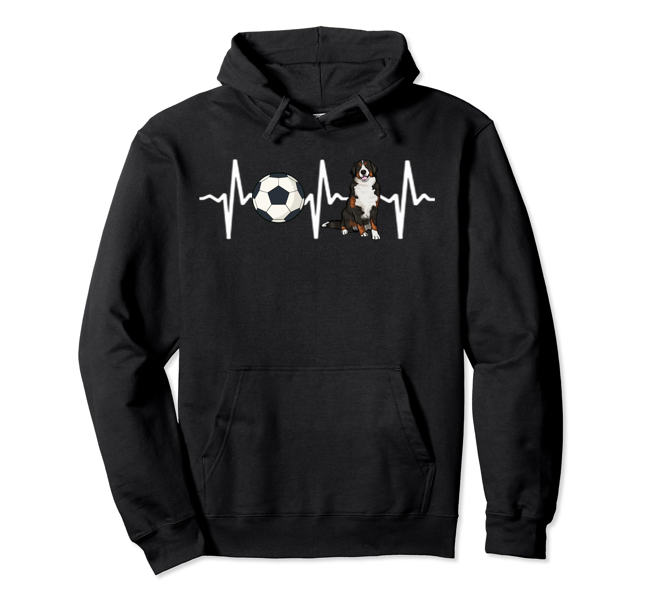 Soccer Bernese Mountain Dog Hoodie - Casual Everyday Wear for Adults