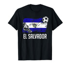 El Salvador Flag Salvadorean Soccer T-Shirt - Minimalist Print Men Women