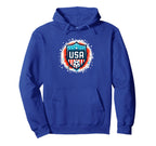 American Flag Soccer Player Teen Hoodie - Casual Everyday Wear Men Women
