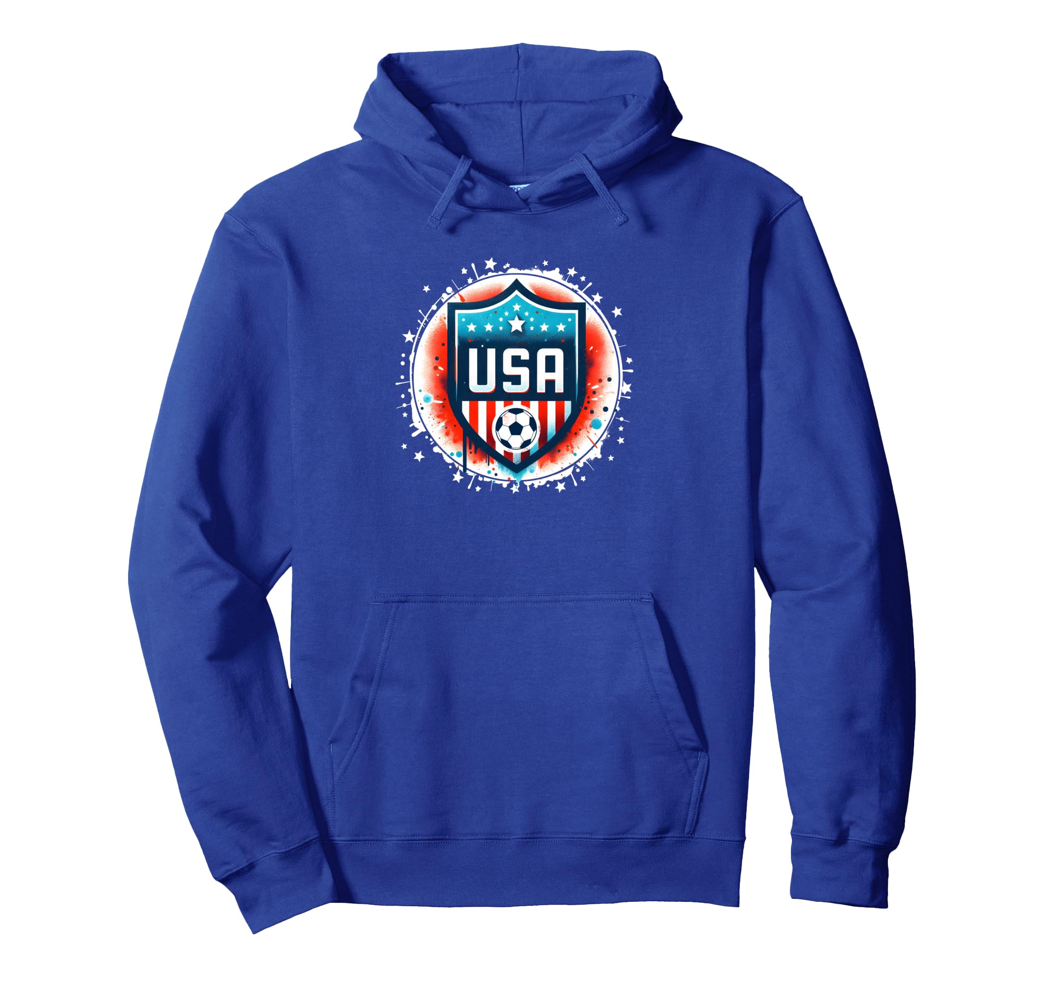 American Flag Soccer Player Teen Hoodie - Casual Everyday Wear Men Women