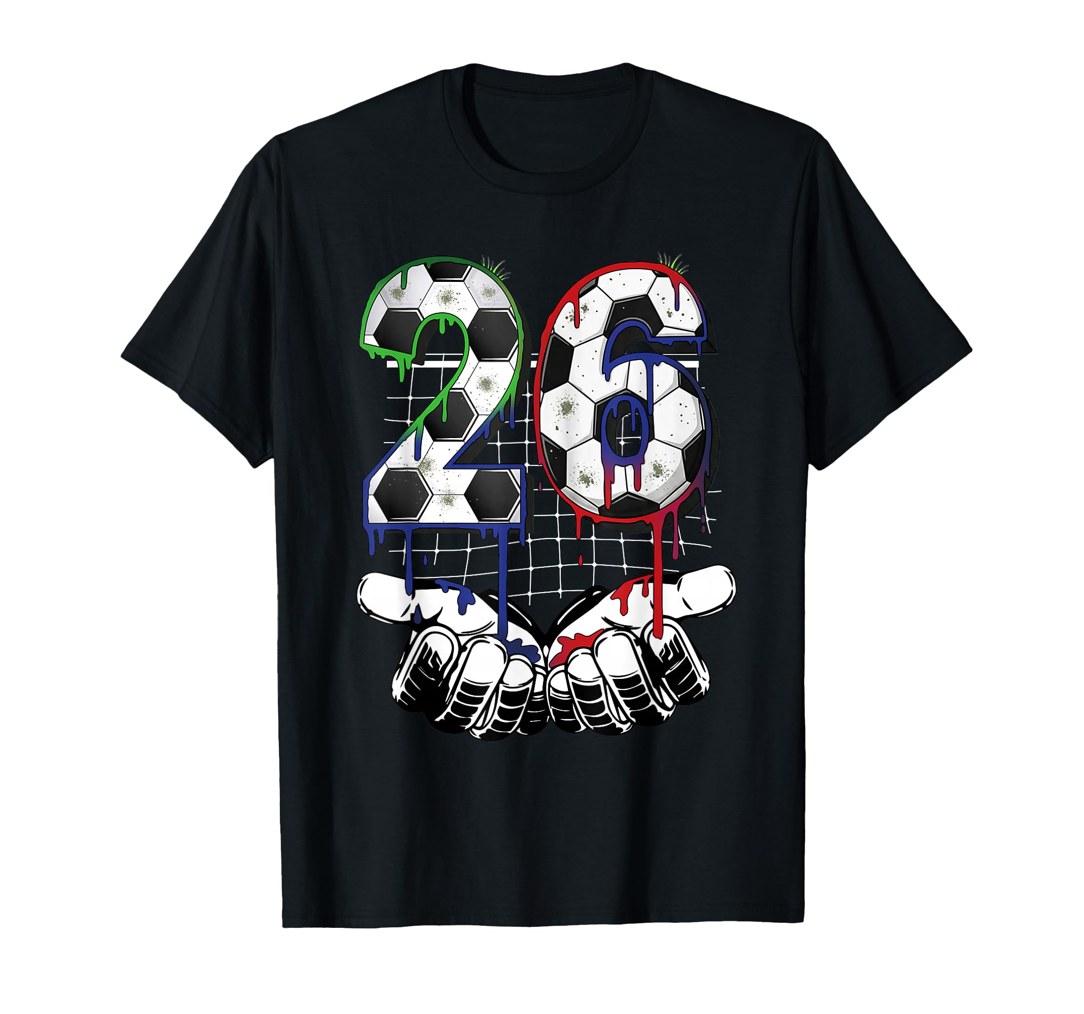 Soccer Ice Cream Drip Number 26 Soccer T-Shirt - Aesthetic Graphic Unisex