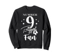 Number 9 Biggest Fan Soccer Player Sweatshirt - Trendy Graphic Men Women