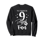Number 9 Biggest Fan Soccer Player Sweatshirt - Trendy Graphic Men Women