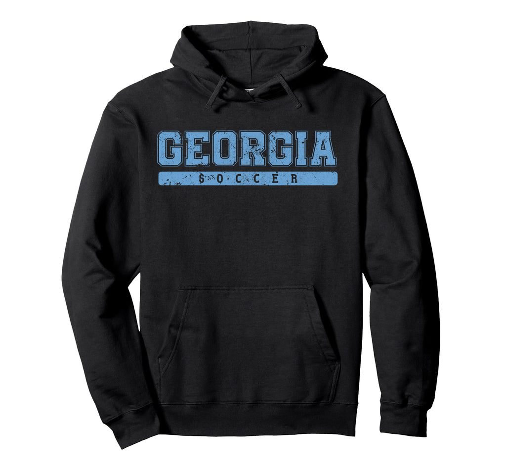 Georgia Soccer Sky Blue Text Hoodie - Novelty Apparel Unisex